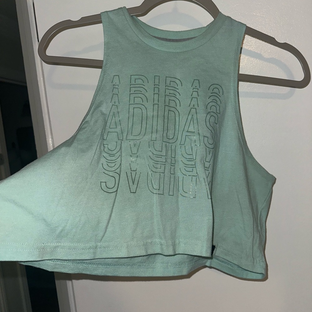 Adidas Light Green Sleeveless Top